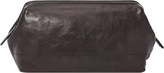 Fossil Men's Leather Travel Shave Dopp Kit