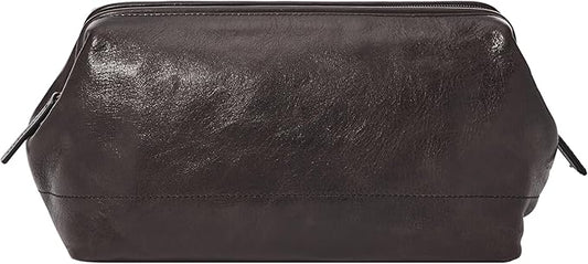 Fossil Men's Leather Travel Shave Dopp Kit