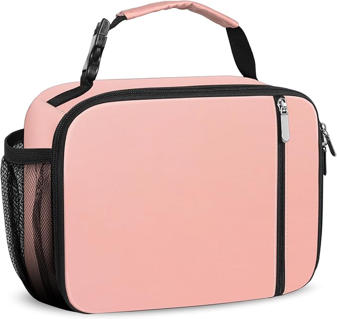 esouler Lunch Box Kids Insulated Lunch Bag for Boys & Girls Durable Children Lunchbox for School with Water Bottle Holder-Pink