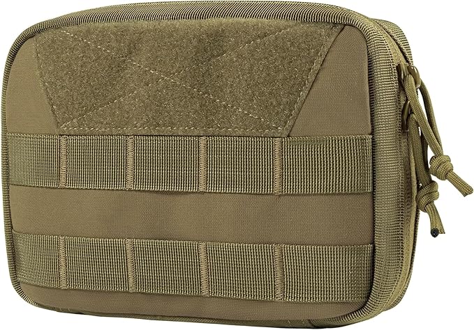 OneTigris MOLLE Pouch, Tactical Admin Pouch Belt EDC Tool Organizer Zippered Utility Waist Pack 7.5"x5"x2"