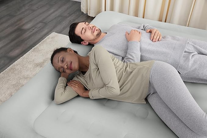 SleepLux Durable Inflatable Air Mattress with Built-in Pump, Pillow and USB Charger
