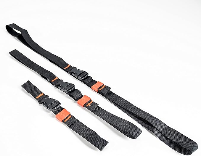 GEAR AID Utility Straps with Side-Release Buckle, Secure and Compress Camping, Biking, Hunting, Boating Gear, Multiple Sizes