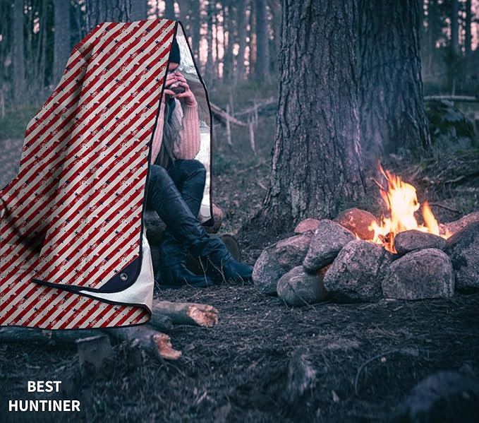 Heavy Duty Survival Blanket -Multifunctional Reflective Tarp Thermal Blanket - 60" x 83" Waterproof Sandproof for Camping Hiking Outdoors Multifunctional Emergency Blanket…