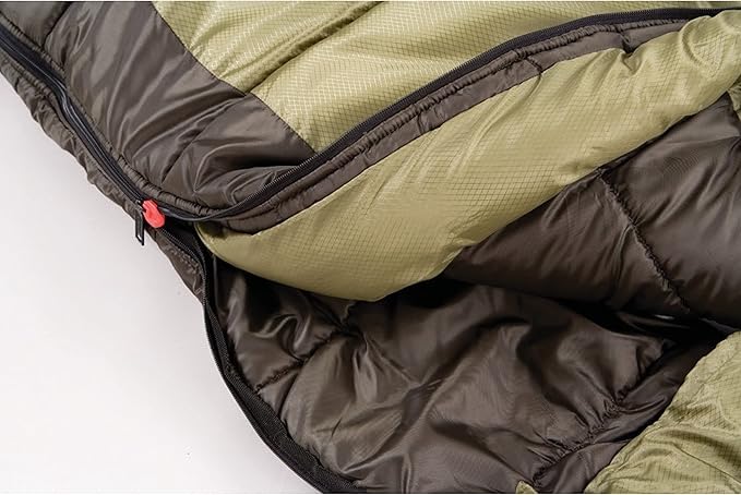 Coleman North Rim 0°F Big & Tall Sleeping Bag, Cold-Weather Mummy Sleep Sack with No-Snag Zipper & Adjustable Hood for Warmth & Ventilation