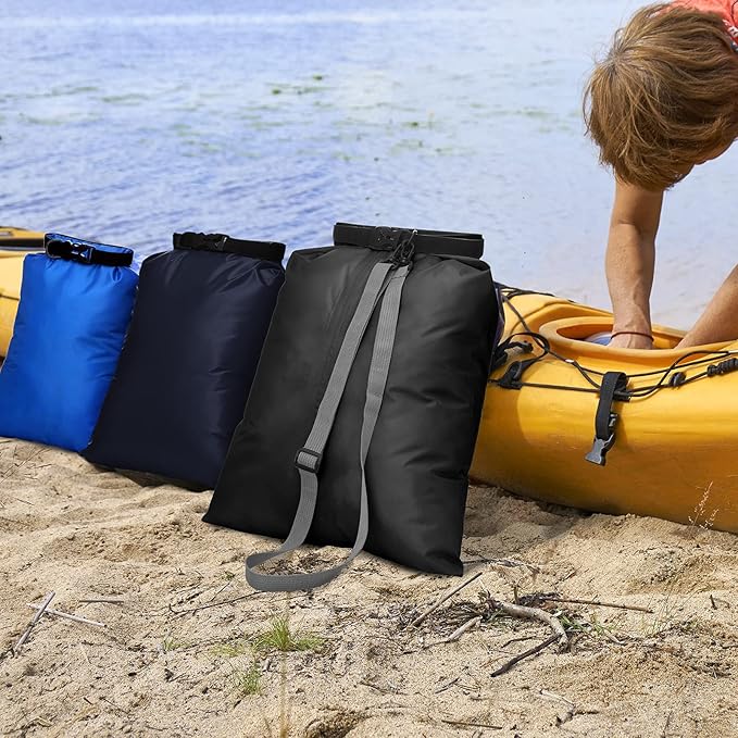 Shappy 6 Pcs Waterproof Dry Bag Set 6 Sizes Lightweight Sacks and Long Adjustable Shoulder Strap Outdoor Water Proof Keep Gear Dry Bag Stuff Sacks for Backpacking, Boating, Hiking, Camping (Dark)