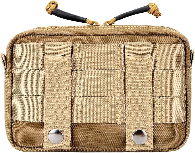 Tactical Belt Pouch EDC Waist Bag MOLLE Admin Pocket Modular Medical Kit Organizer Phone Holster Vest Pack Nylon Utility Zipper Wallet Small Gear Tool Carrier for Men Women Camping Hiking