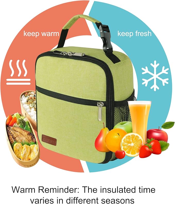 Lunch Box for Men & Women Durable Lunch Bag for Adults Reusable Small Lunchbox Green