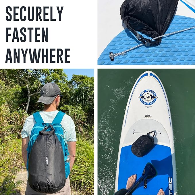 Side by Side Dry Bag 10 Liter Ultralight Waterproof – Lightweight Compression Sack for Kayaking, Hiking, Beach & Travel – CORDURA Fabric Stuff Sack for Wet Clothes, Gym Gear, Marine & Outdoor Use