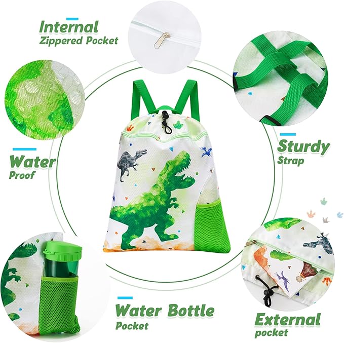 WAWSAM Gym Drawstring Backpack String Bag - 15” x 17” Sports Gym Bag for Kids Waterproof Swimming Beach Shopping Yoga Bag