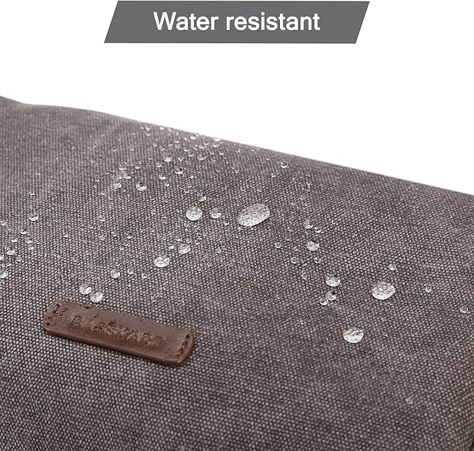 BAGSMART Toiletry Bag for Men, Canvas Travel Toiletry Organizer Dopp Kit Water-resistant Shaving Bag for Toiletries Accessories,Grey-Large