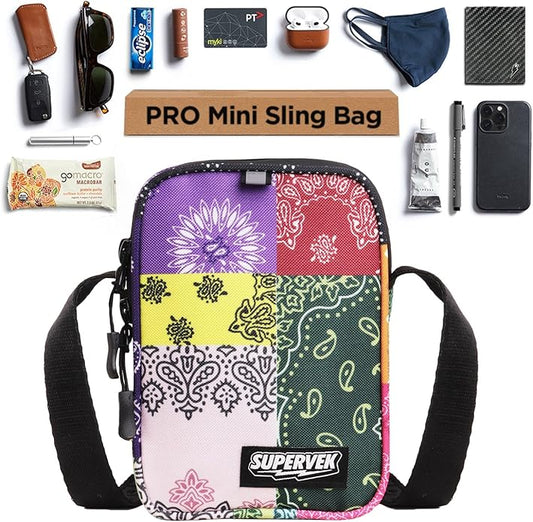 Mini Sling Bag PRO - Waterproof Zip, Fabric & Adjustable Fly Strap | Urban Crossbody Travel Chest For Men Women