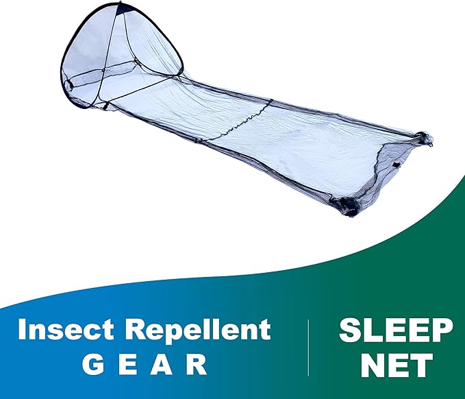 Sleep Screen Pop-Up Mosquito Net with Permethrin Bug Repellent