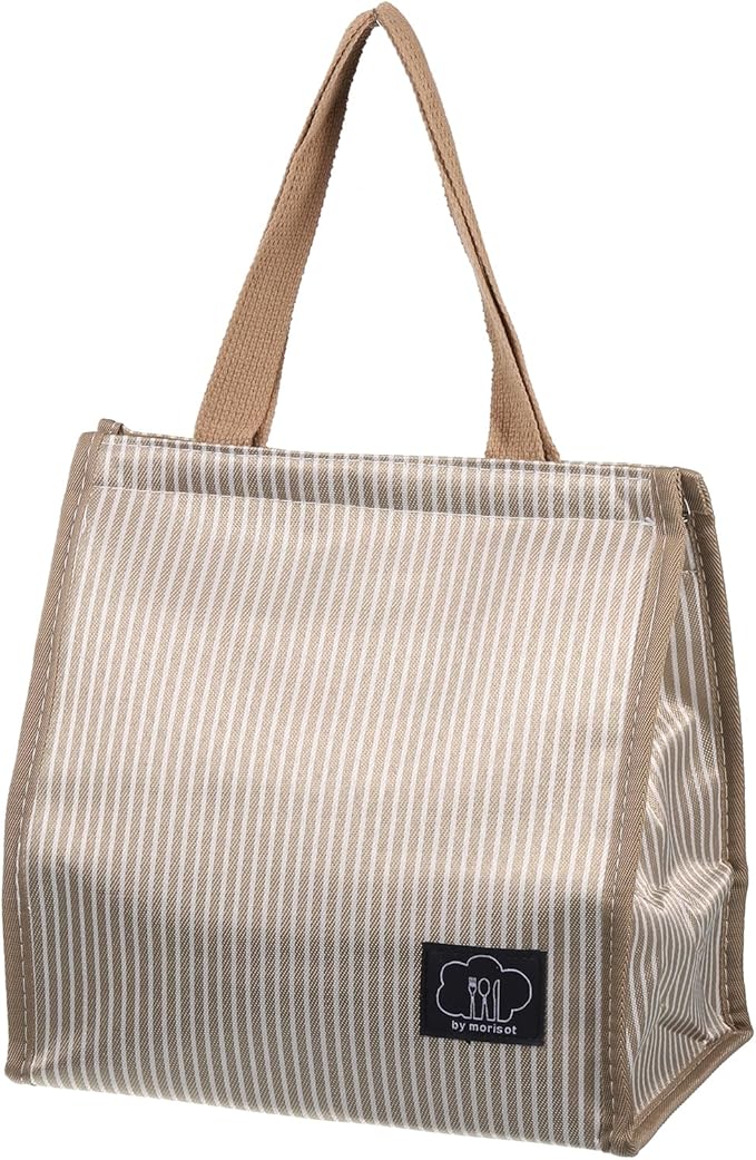 PATIKIL Insulated Lunch Bag, Oxford Cloth Waterproof Lunch Tote Bag Thermal Portable Lunch Box Food Container for Work Office Picnic Outdoor, 10.24"x6.69"x10.24", Khaki