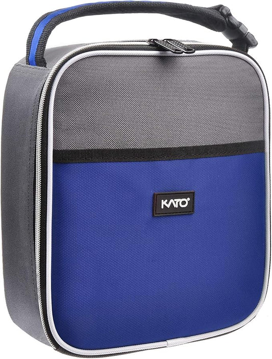 Insulated Lunch Box for Men Women, Portable Thermal Small Lunch Bag for Office Work Picnic, Reusable Compact Lunchbox Cooler Tote for Adults,Blue