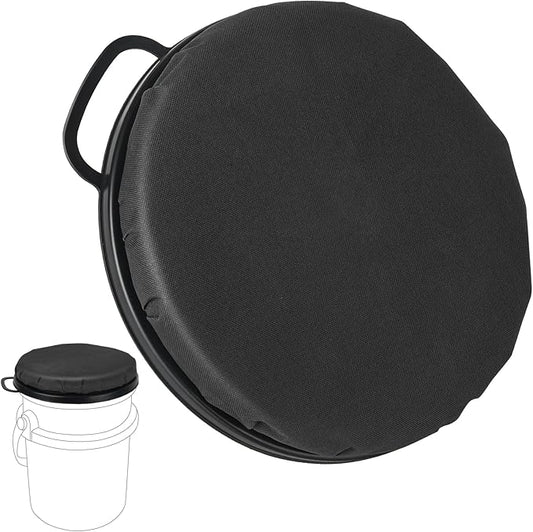 5 Gallon Bucket Seat for Yeti Bucket Only, Swivel Bucket Lid with Padded Top for Cozy Sitting, Bucket Seat Cushion for Outdoor Fishing,Hunting,Gardening,Camping,Car Washing, Baseball Training