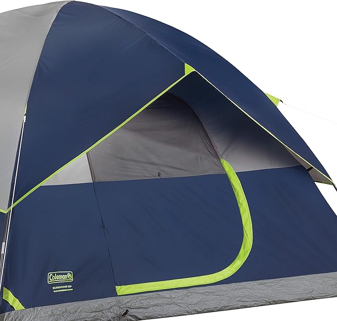 Coleman Sundome Camping Tent with Rainfly, 2/3/4/6 Person Tent Sets Up in 10 Mins, Weatherproof Shelter for Camping, Festivals, Backyard, Sleepovers, & More