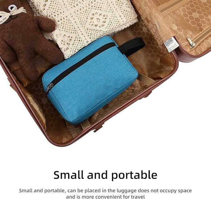 Travel Toiletry bag Toiletry bag for women men Hanging Cosmetic bag Travel accessories for Women Men (Lake blue)