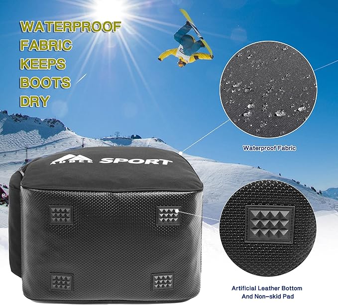 Multipurpose Ski Boot Bag - Large Capacity Waterproof Travel Ski Bag for Men and Women,Portable Snowboarding Gear Storage Bags Suitable for Ski Boots,Ski Clothing and Helmets