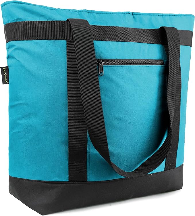 BeeGreen Insulated Cooler Bag Leakproof Freezer Shopping Tote for Groceries Thermal Food Delivery Bag