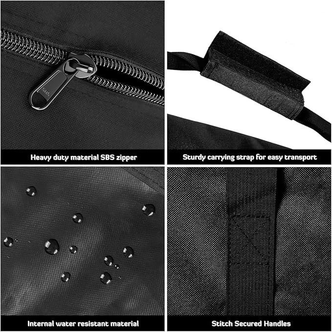 INFANZIA Duffel Travel Sports Equipment Bag, Long Luggage Bag with Upgrade Zipper Water Resistant, Extra Large Foldable Storage Bag for Camping, Tent, Tripod, Fishing(24x12x12 inch,2PCS)