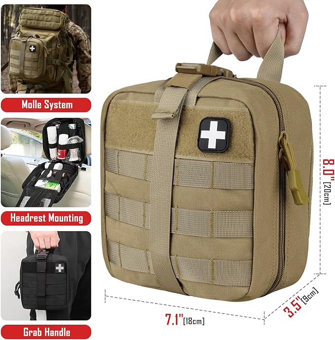 First Aid Bag Empty Medical Ifak Pouch Molle EMT Pouches Rip-Away Tactical Military Trauma Emergency Medic Bag