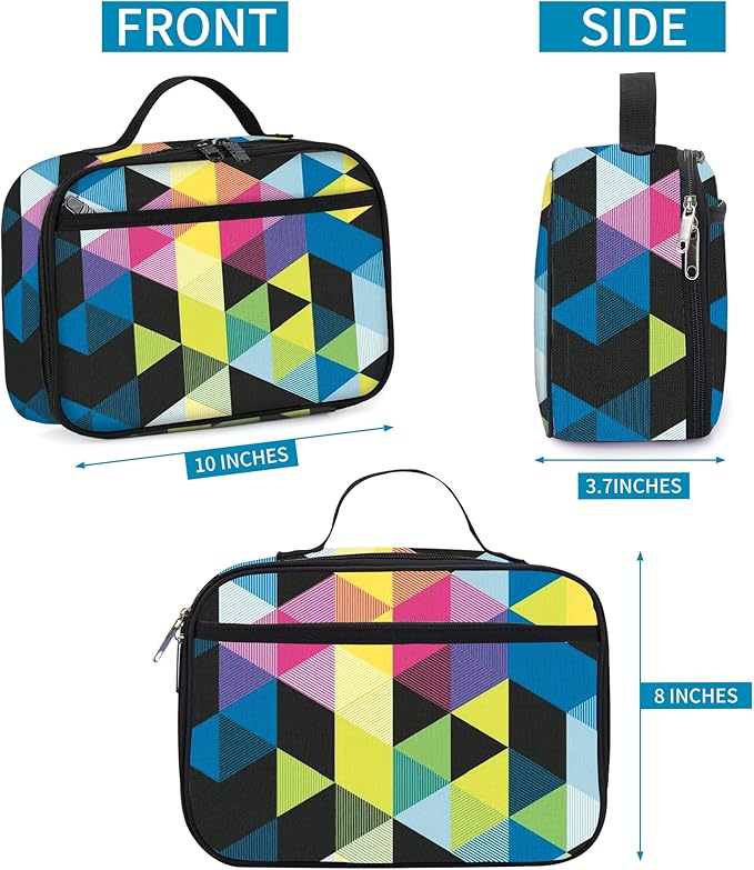 rickyh style Lunch Bag, Polyester, 10 x 8 x 3.7 in, Fits 6 Cans or One Person's Lunch