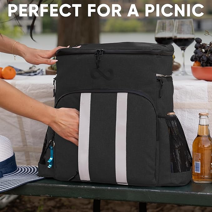 Everlasting Comfort Insulated Cooler Backpack - 54 Can, Leakproof Liner, Waterproof Zipper, Soft Backpack Cooler Bag for Men and Women - Beach, Picnic, Camping, Lunch