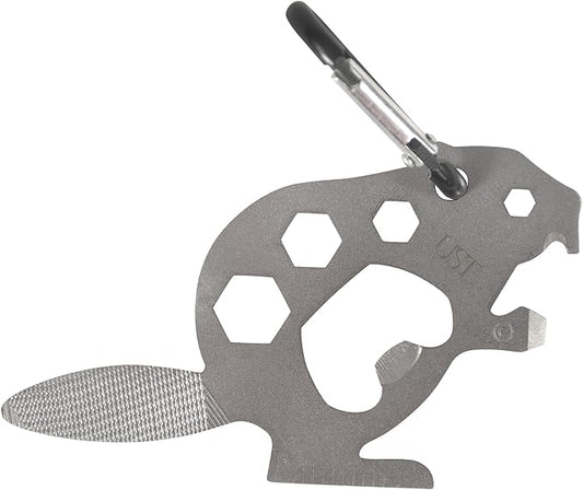 UST Tool-a-Long Multi-Tool Carabiners with Durable, Compact Stainless Steel Construction for Hiking, Kayaking, Camping, Travel and Outdoor Survival