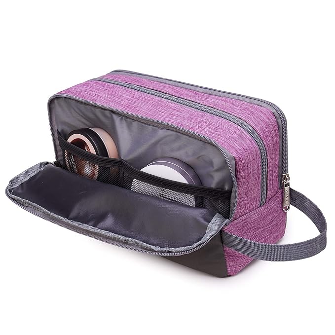 Toiletry Bag for Men/Women Hanging Dopp Kit Water Resistant Shaving Bag Small Toiletry Bag for Traveling (purple)