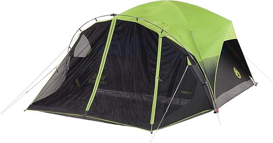 Coleman Carlsbad Dark Room Tent with Screened Porch, 4/6 Person Tent Blocks 90% of Sunlight to Keep Inside Cool, Weatherproof Shelter with Easy Setup, Made of PFAS-Free Materials