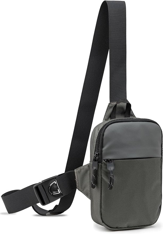 Mini Sling Bag for Men Women, Waterproof Utility Crossbody Backpack Chest Bag for Hiking Travel Sports Running
