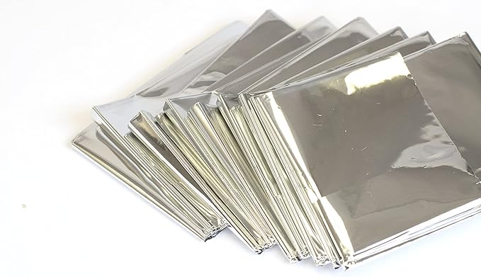 Primacare CB-6841 Emergency Foil Mylar Thermal Blanket, 82" Length x 54" Width