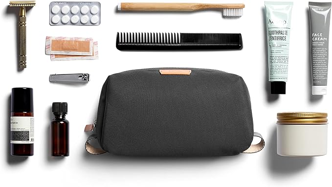 Bellroy Toiletry Kit (Unisex Toiletry Bag, Zipper Closure, Water-Resistant Lining, Toothbrush Sleeve with Magnetic Closure, Internal Mesh Pocket Organization) -Bronze