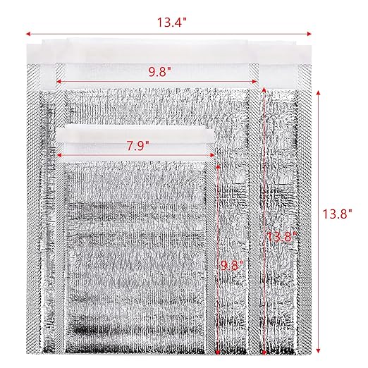 ZEAYEA 30 Pack Reusable Insulation Bags, Thermal Box Liners for Cold and Hot Food, Insulated Shipping Mailers Envelope Bags, Waterproof Insulation Package for Lunch Food Bento Camping Picnic, 3 Size