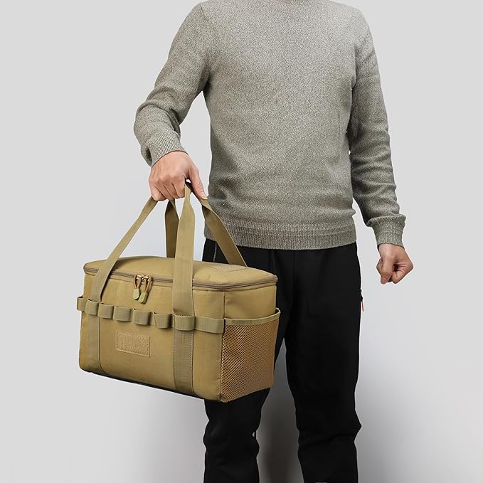 Tactical Camping Storage Bag 14L Tactical Utility Tote Bag Camping Cookware Organizer Trunk Organizer
