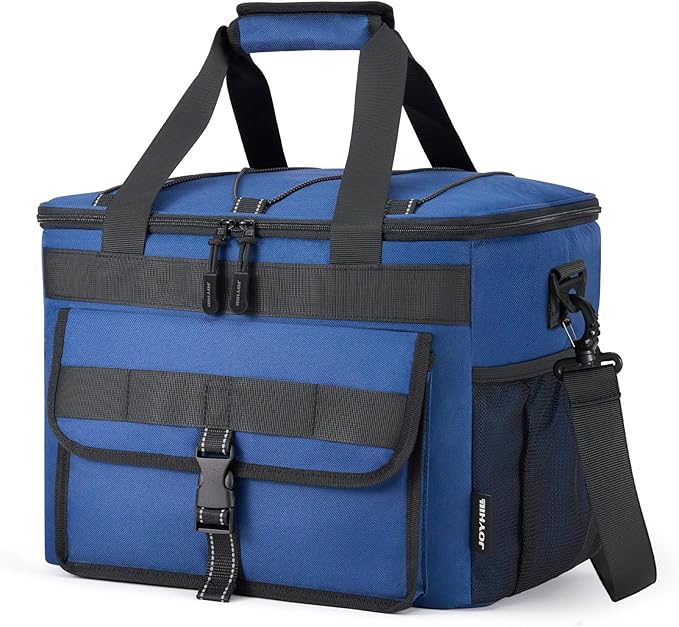 JOYHILL Lunch Box for Men, 40 Cans Large Insulated Lunch Bag, Leakproof Portable Cooler Bag with Shoulder Strap for Camping, Beach, Outdoor, Picnic, Food Delivery 30L,Blue