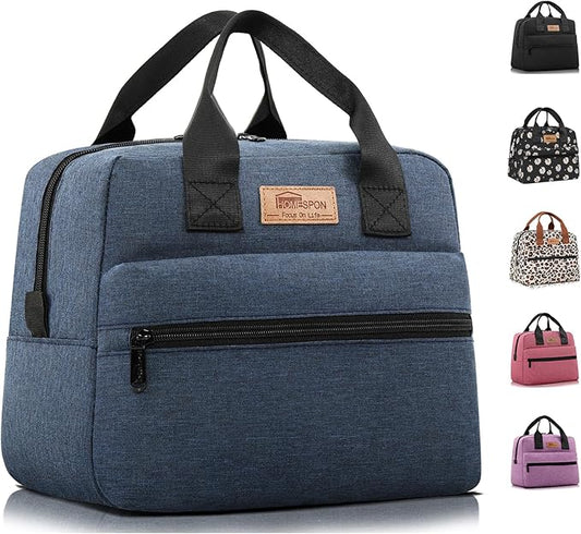 HOMESPON Insulated Lunch Bag for Women Men Lunch Box Cooler Lunch Tote for Work Picnic (Navy)