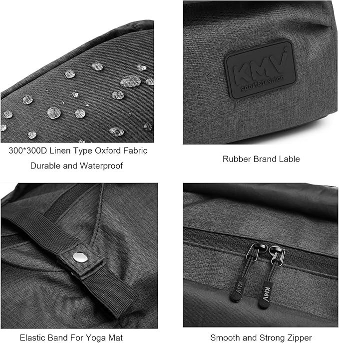 Travel Yoga Gym Bag for Women, Carrying Workout Gear, Makeup, and Accessories, Shoe Compartment and Wet Dry Storage Pockets（Medium，Black）