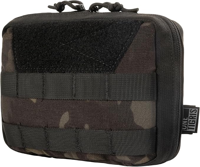 OneTigris MOLLE Pouch, Tactical Admin Pouch Belt EDC Tool Organizer Zippered Utility Waist Pack 7.5"x5"x2"