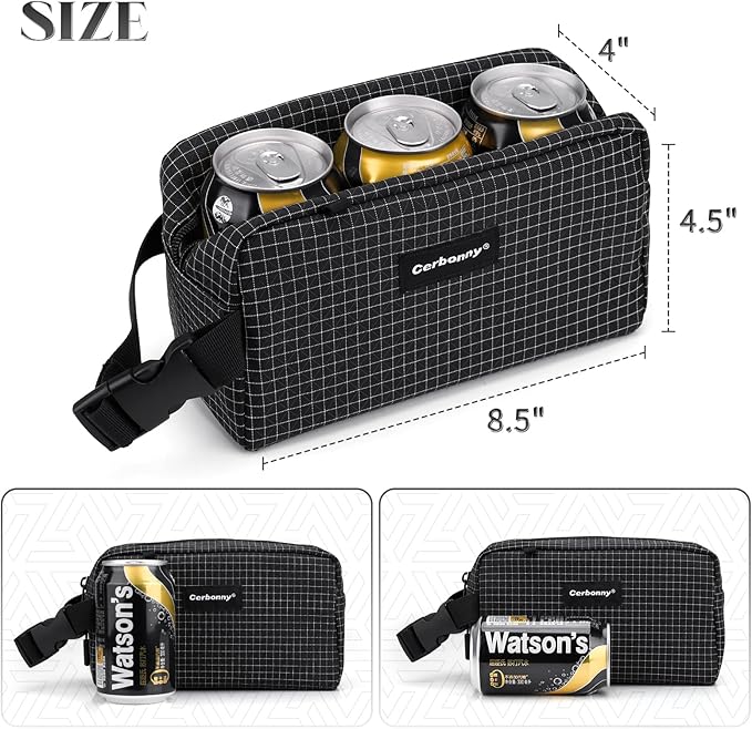 Freezable Lunch Bag,Freezable Snack Bag,Mini Cooler Bag for Travel/Work/School,Small Insulated Bag,Small Cooler Lunch Box with Ice Packs,Insulated Snack Bag,Freezable Snack Box with Handle Buckle