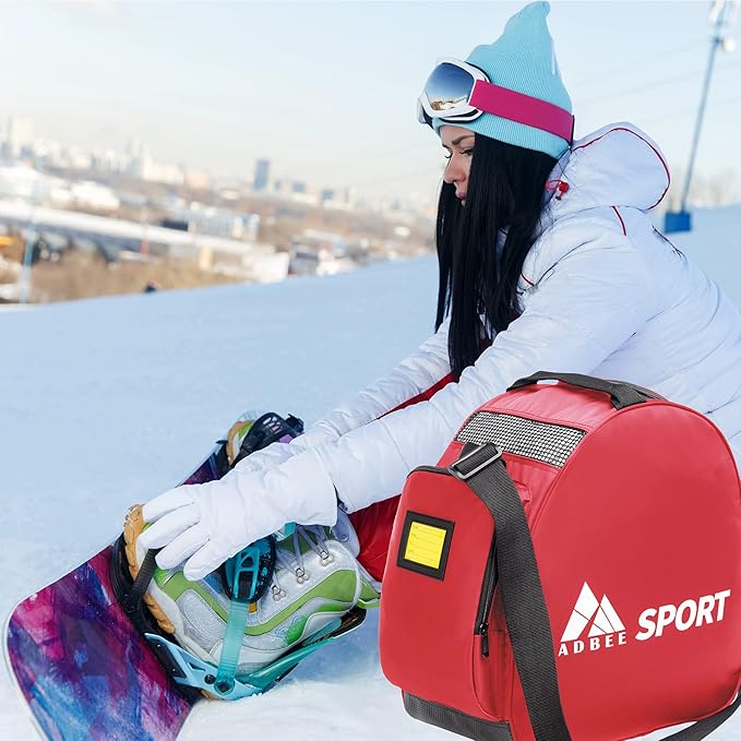 Multipurpose Ski Boot Bag - Large Capacity Waterproof Travel Ski Bag for Men and Women,Portable Snowboarding Gear Storage Bags Suitable for Ski Boots,Ski Clothing and Helmets