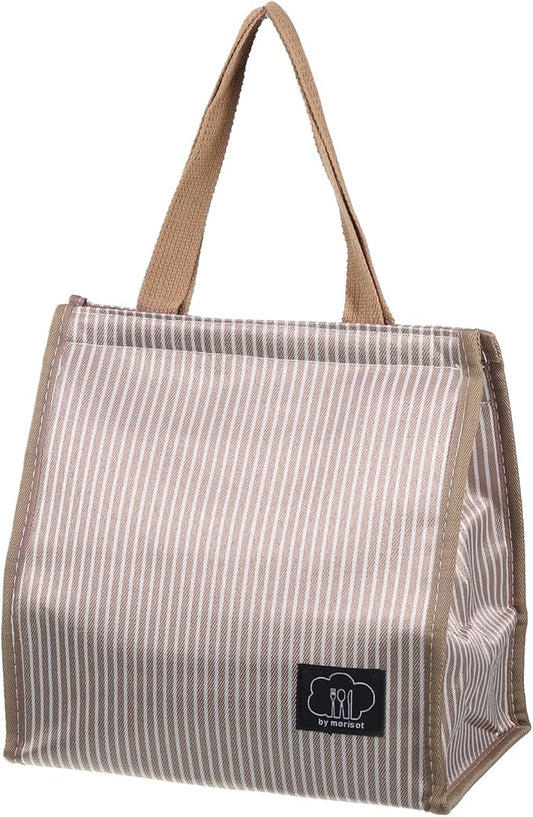 PATIKIL Insulated Lunch Bag, Oxford Cloth Waterproof Lunch Tote Bag Thermal Portable Lunch Box Food Container for Work Office Picnic Outdoor, 9.45"x5.91"x8.66", Brown