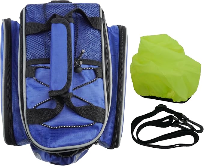 Disconano® Waterproof Multi Function Excursion Cycling Bicycle Bike Rear Seat Trunk Bag Carrying Luggage Package Rack Panniers with Rainproof Cover