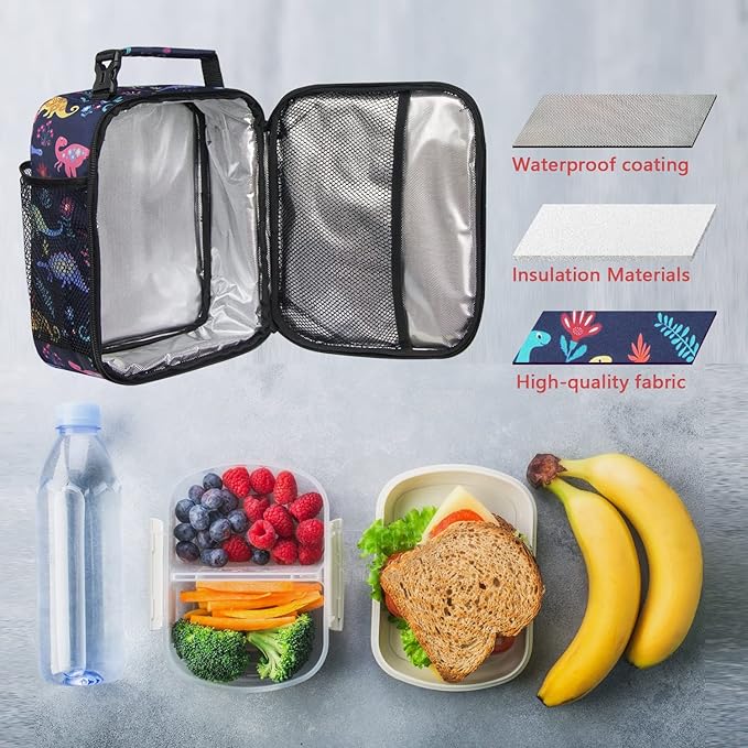 Hap Tim Lunch Box Insulated Lunchbox Mini Lunch Bag Thermal Meal Tote Kit, Dinosaur (18654-DS)
