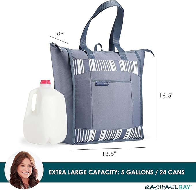 Rachael Ray Chillout Soft Sided Cooler Bag - Insulated, Leak Proof, Portable for Travel