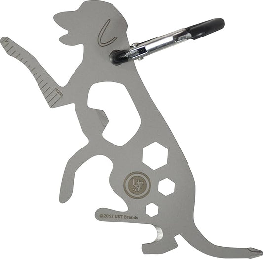 UST Tool-a-Long Multi-Tool Carabiners with Durable, Compact Stainless Steel Construction for Hiking, Kayaking, Camping, Travel and Outdoor Survival