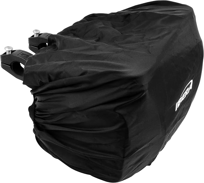 Ibera Bike Handlebar Bag for Camera Equipment, Clip-on Quick Release Bicycle Bag with Rain Cover and Map Sleeve, Medium (IB-HB4)