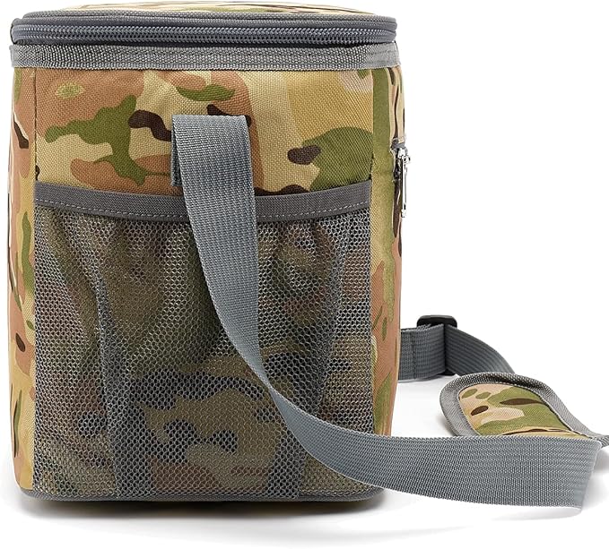 Insulated Lunch Bag for Adult/Women/Men, Reusable Large Lunch Box Cooler Soft Leakproof Tote, Thermal Meal Prep Lunch Pail with Adjustable Shoulder Strap for School/Travel/Office, camouflage