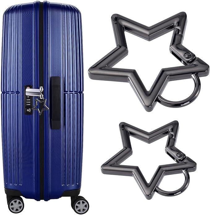 Star Carabiner, Zinc Alloy Heavy Duty Star Shaped Keychain Clip, Carabiner Clip for Camping, Hiking, Fishing