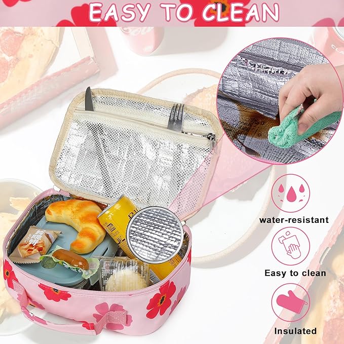 LOIDOU Lunch Box for Kids Boys Girls Insulated Lunch Bag Thermal Meal Tote Reusable Lunch Pail Bags for School Travel